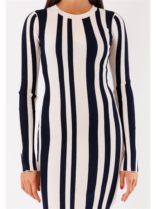 Abito lungo in maglia elasticizzata con motivo a righe 8A1499 PATRIZIA PEPE | 8A1499K240J4I8