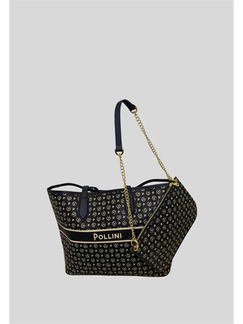 Borsa shopper Pollini con logo monogram all over TE8427PP06Q4975A POLLINI | TE8427PP06Q4975APVC D.BL-VIT.D.BLU