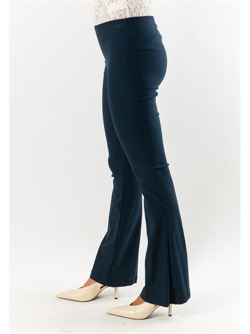Pantaloni donna flare elasticizzati AI26647 MESANGE | AI26647BLU
