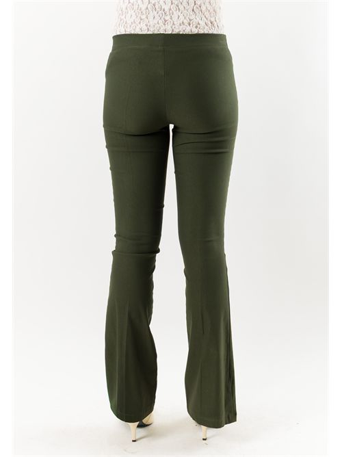 Pantaloni donna flare elasticizzati AI26647 MESANGE | AI26647MILITARE