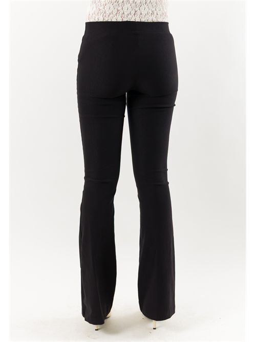 Pantaloni donna flare elasticizzati AI26647 MESANGE | AI26647NERO