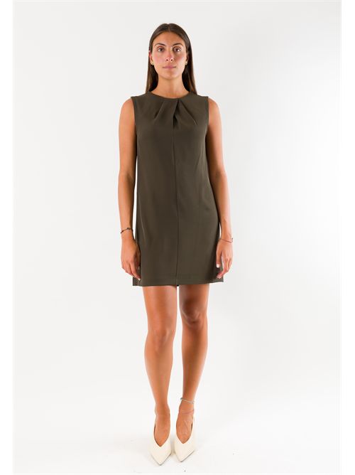 Abito corto elegante drappeggiato AI26659 MESANGE | AI26659VERDE