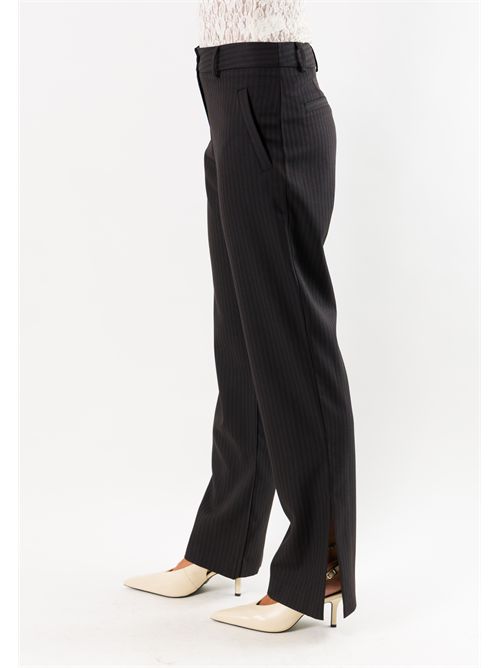 Pantaloni donna gamba dritta eleganti AI26670 MESANGE | AI26670NERO