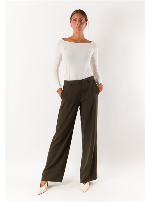 pantalone palazzo bott. MESANGE | AI26707VERDE