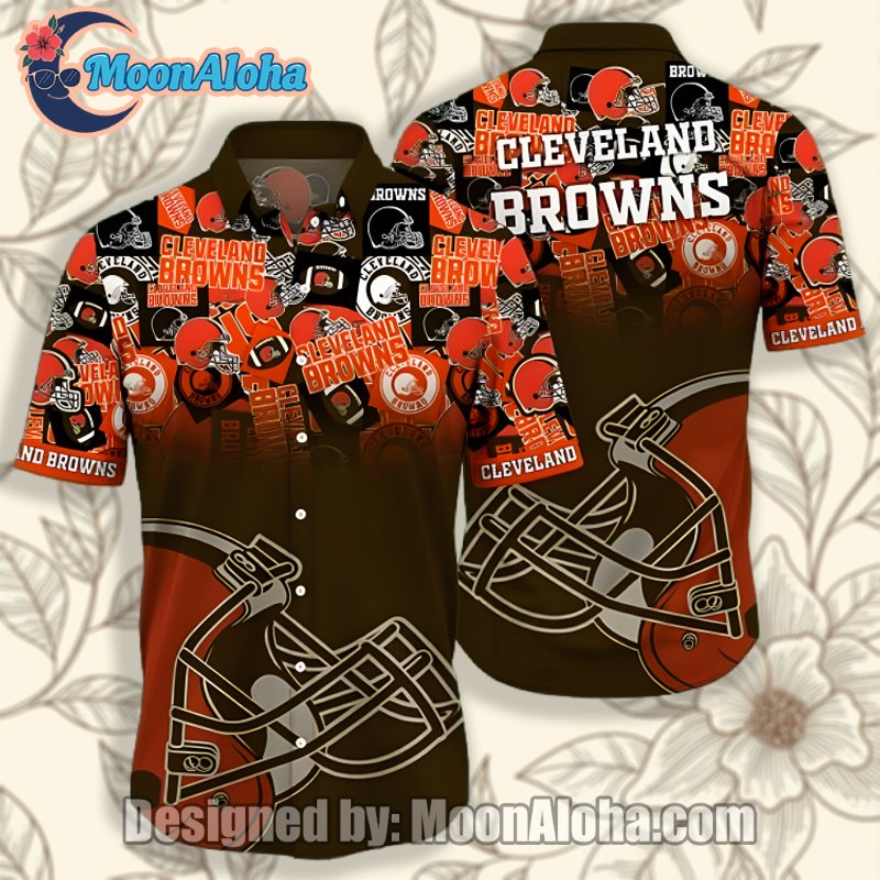 Cleveland Browns Game Day Vintage Aloha Shirts With Bold Tropical Colors