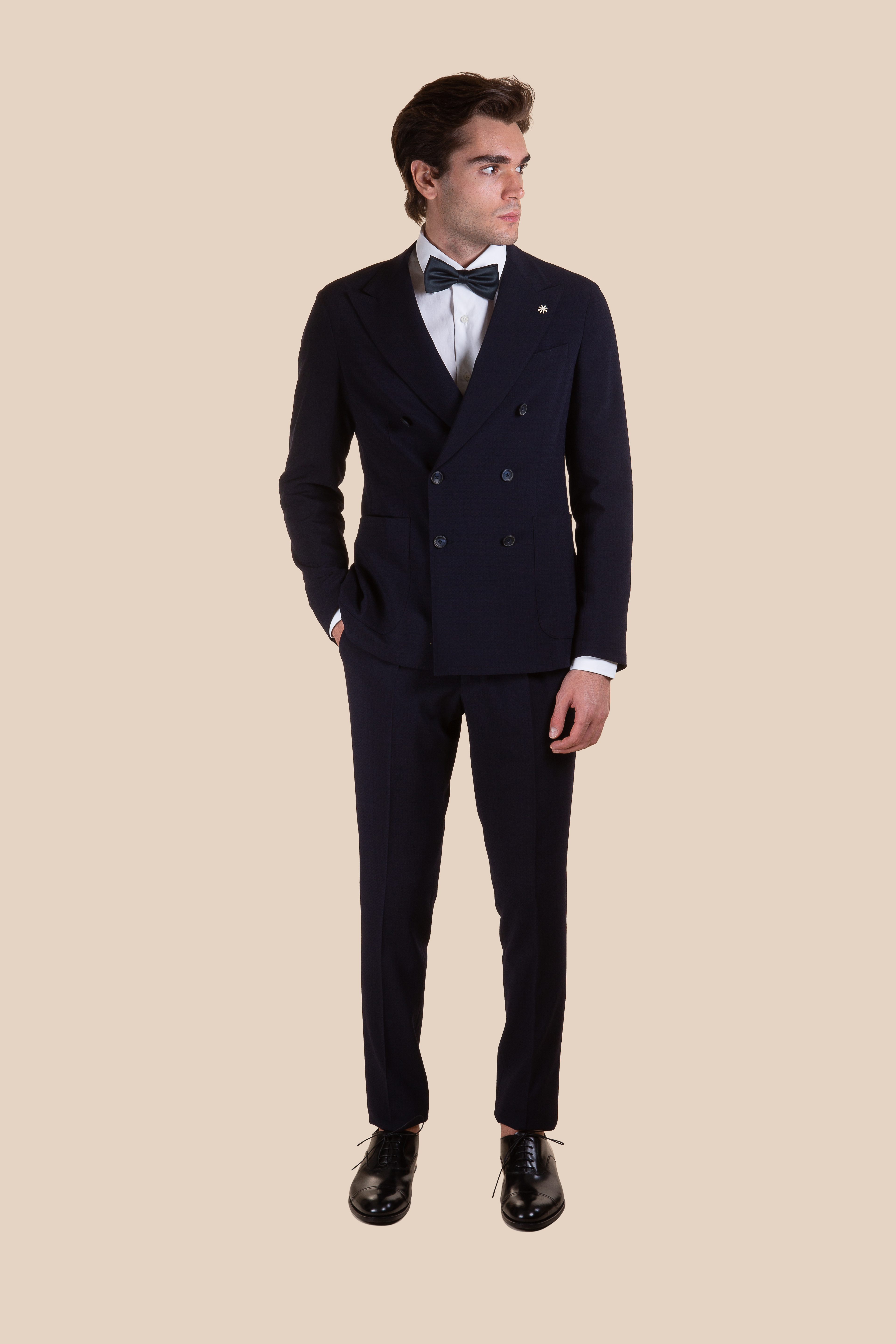 abito doppio petto. 53% poliestere - 44% lana - 3% elastan. - MANUEL RITZ -  Nappo Boutique