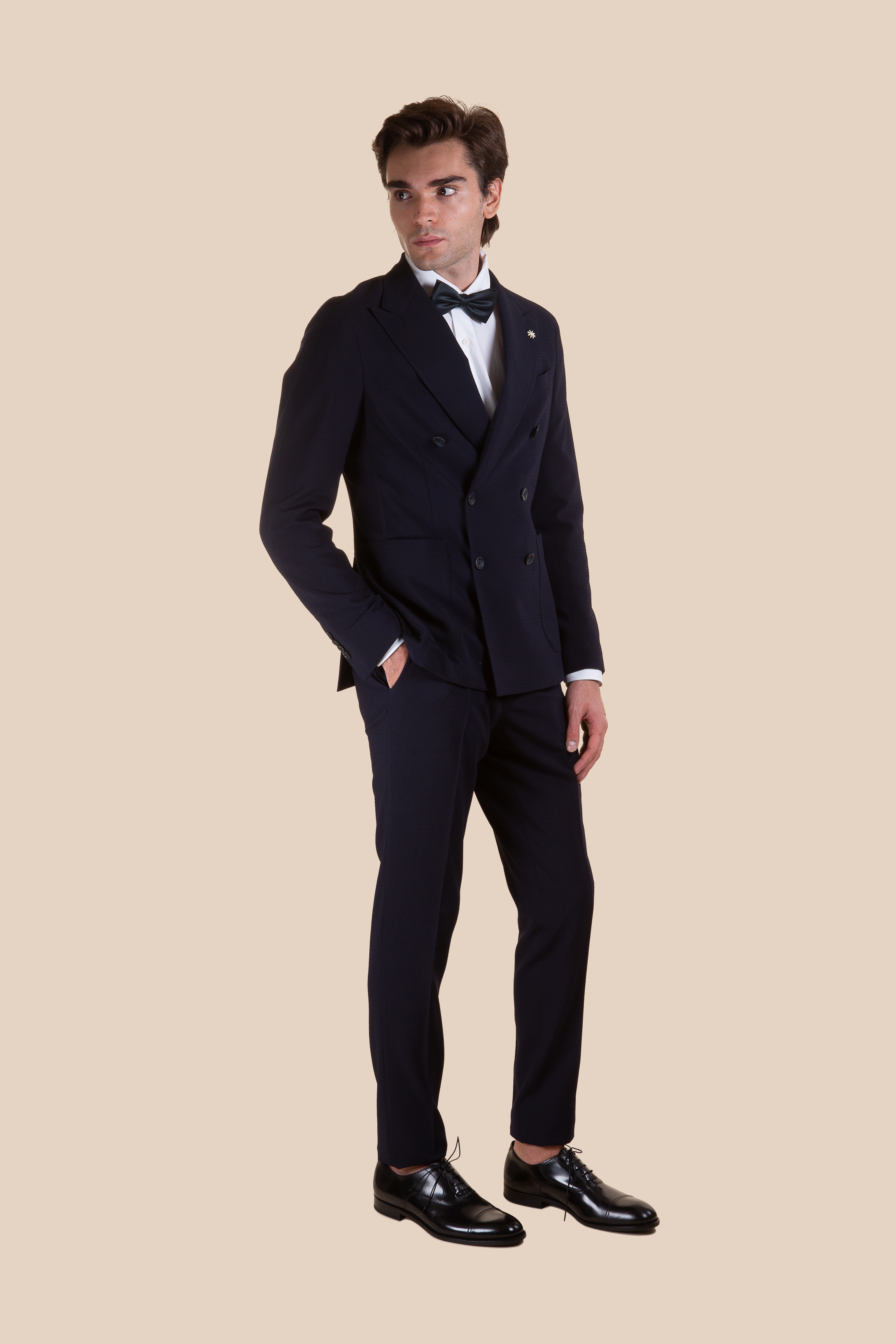 abito doppio petto. 53% poliestere - 44% lana - 3% elastan. - MANUEL RITZ -  Nappo Boutique