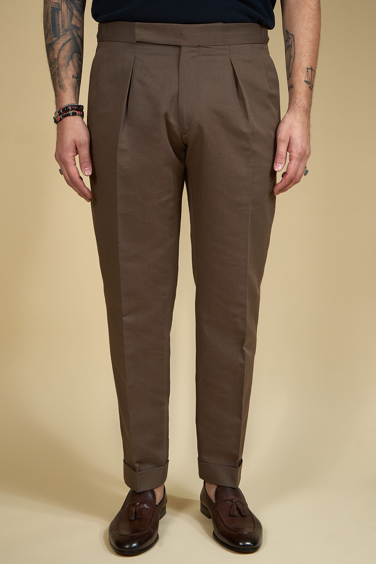 Pantaloni in cotone e lino - BRIGLIA 1949 - Nappo Boutique