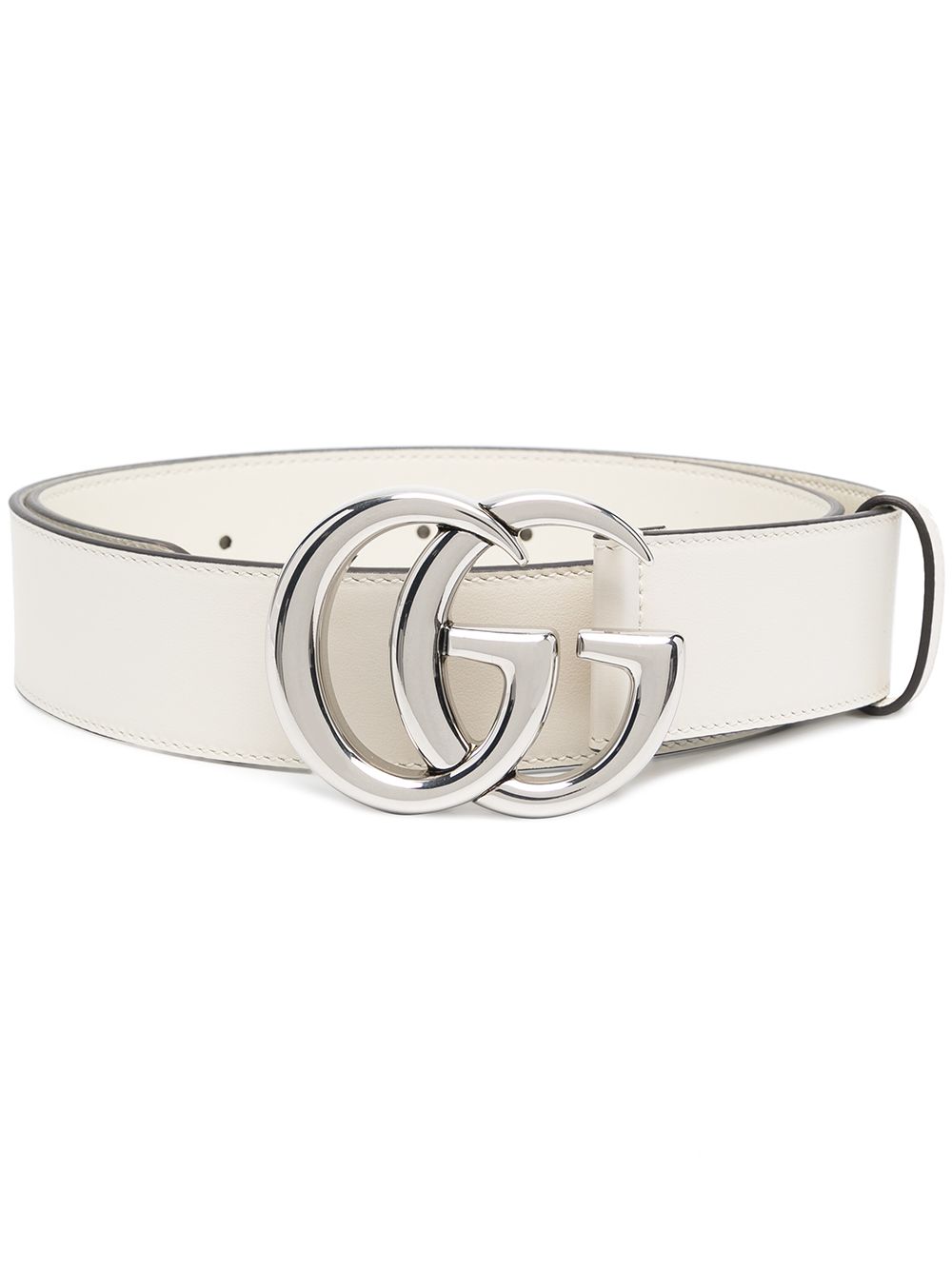 silver buckle gucci belt