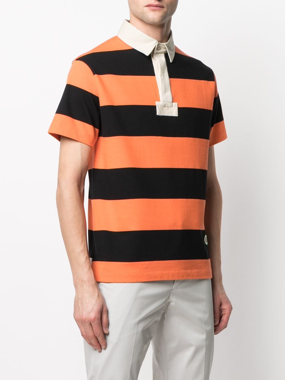 orange and black gucci shirt