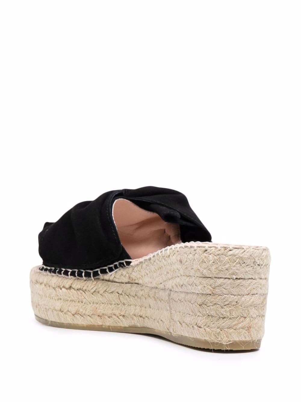 black suede platform espadrilles