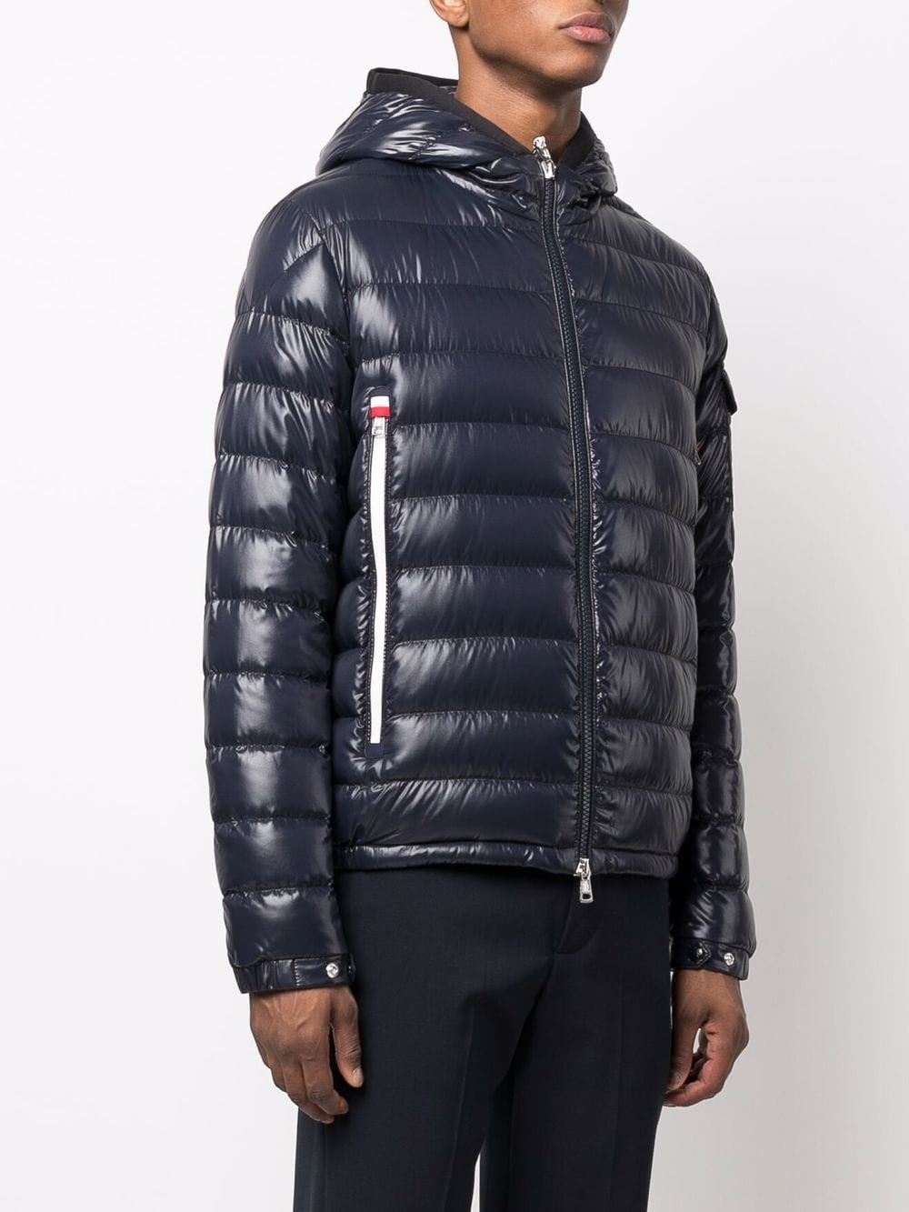 dark blue moncler jacket