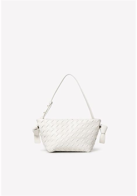 white lamb leather Tie shoulder bag  BOTTEGA VENETA | 690503-V1FG19009