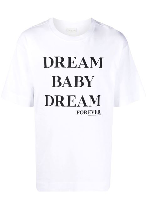 T-shirt a maniche corte Dream Baby Dream in cotone bianco DRIES VAN NOTEN | HELI-222-021173-5605001