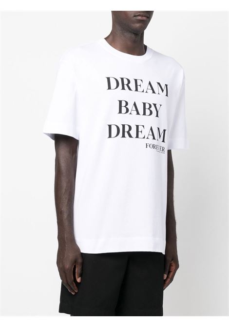 T-shirt a maniche corte Dream Baby Dream in cotone bianco DRIES VAN NOTEN | HELI-222-021173-5605001
