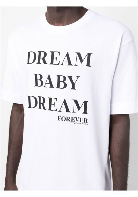T-shirt a maniche corte Dream Baby Dream in cotone bianco DRIES VAN NOTEN | HELI-222-021173-5605001