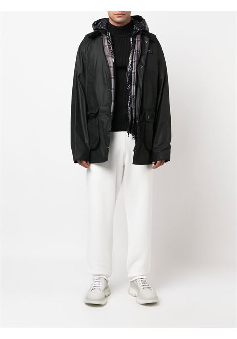 black wax-coated down-feather filling padded jacket  MONCLER 1952 | WIGHT 1A000-34-M2146999