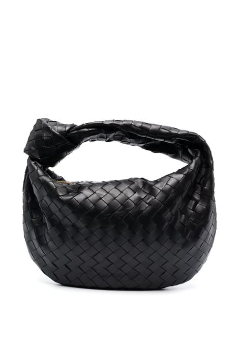 black Teen Jodie intrecciato lambskin leather shoulder bag BOTTEGA VENETA | 690225-VCPP08425