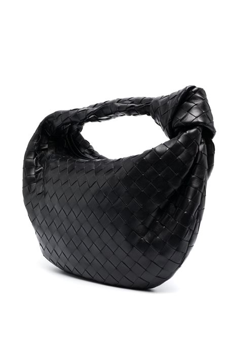 black Teen Jodie intrecciato lambskin leather shoulder bag BOTTEGA VENETA | 690225-VCPP08425
