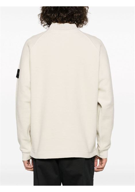 Maglia ecrù in lana vergine e tessuto felpato STONE ISLAND | 791560954V0097