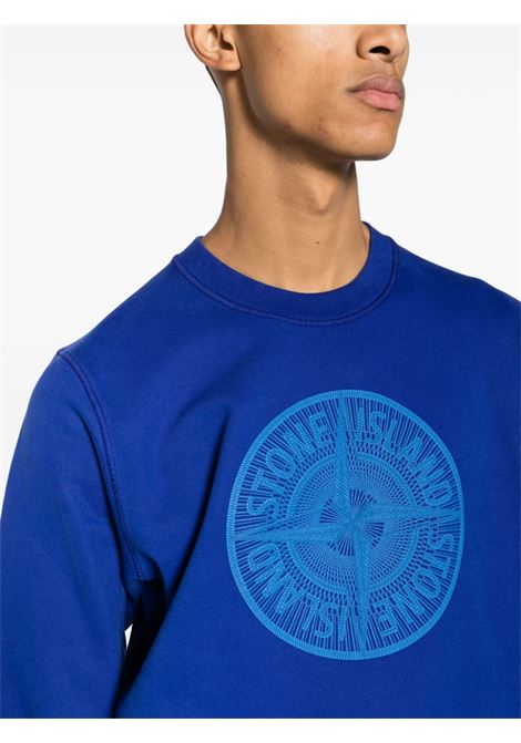 felpa Industrial One in cotone blu elettrico STONE ISLAND | 791566559V0022