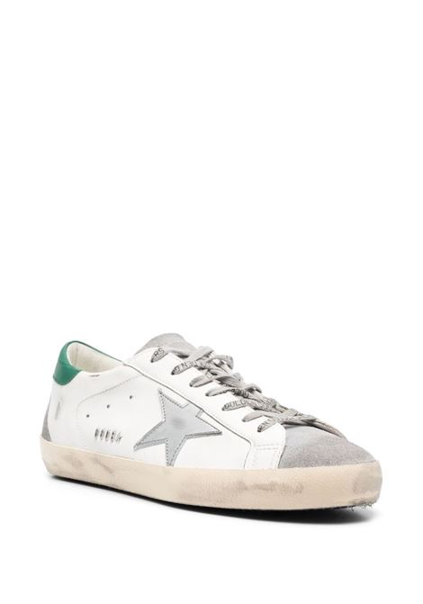 Sneakers basse Super-Star in pelle di vitello bianca e verde GOLDEN GOOSE | GMF00102-F00416782171