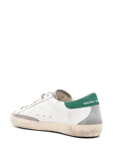 Sneakers basse Super-Star in pelle di vitello bianca e verde GOLDEN GOOSE | GMF00102-F00416782171