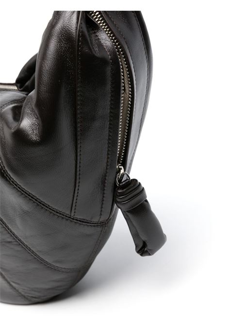 Chocolate smooth lambskin ?Fortune Croissant? medium bag LEMAIRE | BG0071-LL095BR490