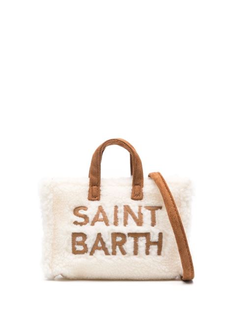 Borsa per telefono in tessuto teddy panna MC2 | PHONE BAG-TEDDY LOGO10 EMB