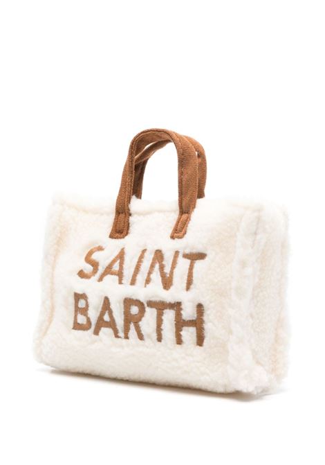 Borsa per telefono in tessuto teddy panna MC2 | PHONE BAG-TEDDY LOGO10 EMB