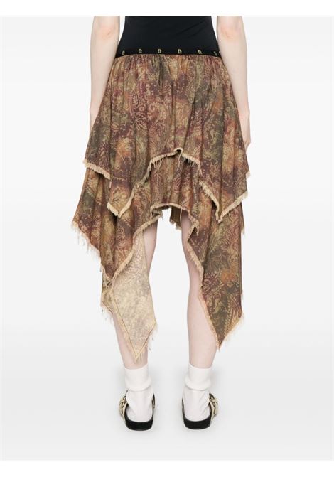 Brown paisley corduroy skirt R13 | R13WR316R437B