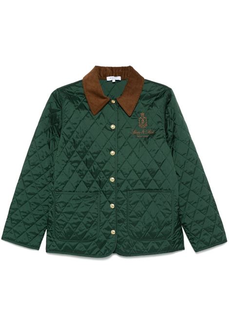 Forest green diamond quilted down jacket  SPORTY & RICH | JA019506205GR10