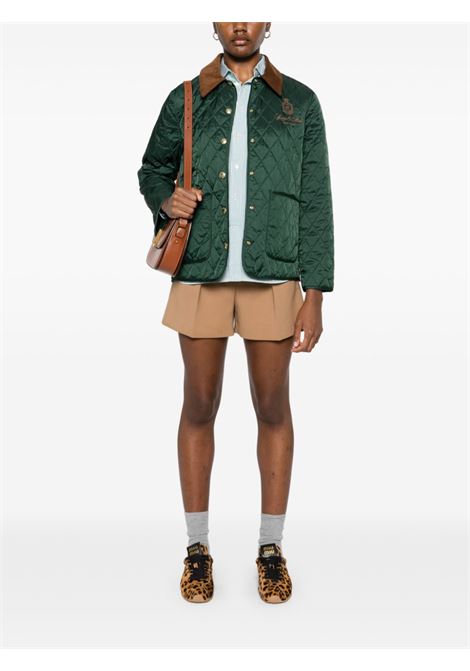 Forest green diamond quilted down jacket  SPORTY & RICH | JA019506205GR10