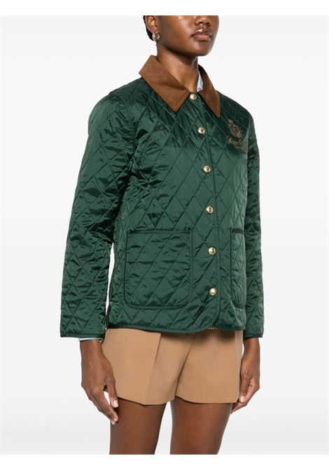 Forest green diamond quilted down jacket  SPORTY & RICH | JA019506205GR10