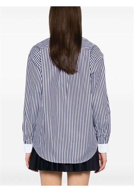 Blue striped cotton shirt  SPORTY & RICH | SI019511205ST41