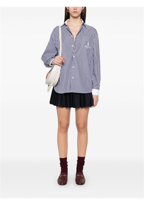 Blue striped cotton shirt  SPORTY & RICH | SI019511205ST41