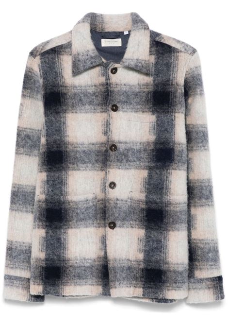 Giacca modello camicia oxford blu in lana vergine TINTORIA MATTEI | QKZ-N7CQE1