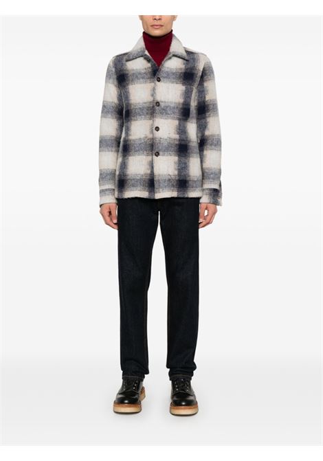 Giacca modello camicia oxford blu in lana vergine TINTORIA MATTEI | QKZ-N7CQE1