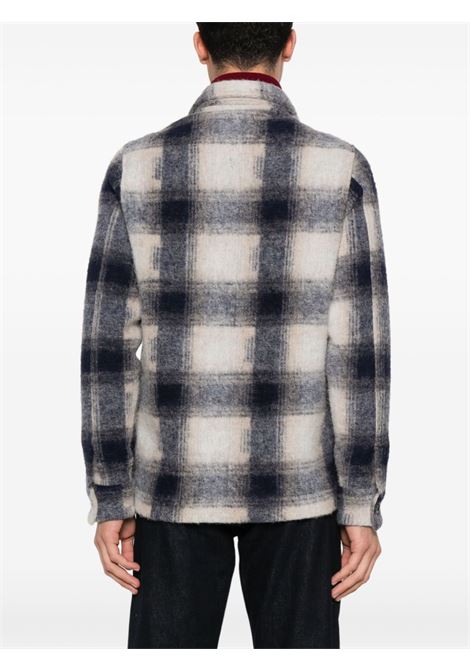 Giacca modello camicia oxford blu in lana vergine TINTORIA MATTEI | QKZ-N7CQE1