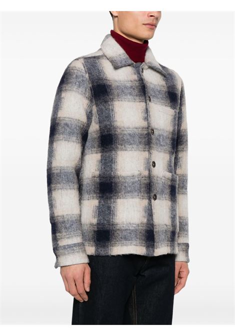 Giacca modello camicia oxford blu in lana vergine TINTORIA MATTEI | QKZ-N7CQE1