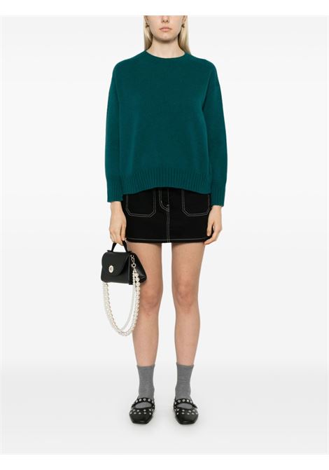 Dark green merino wool and cashmere blend sweater VANISE' | V34512-SANDYPAVONE