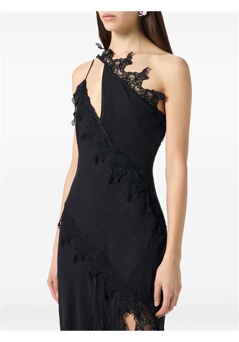 Black asymmetrical chiffon dress BLUMARINE | 2A674AN0990