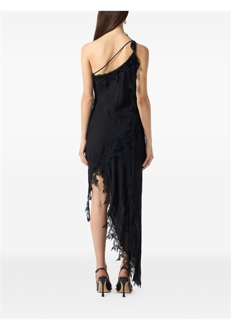 Black asymmetrical chiffon dress BLUMARINE | 2A674AN0990
