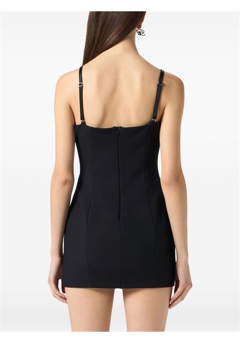Black viscose cadi mini dress BLUMARINE | 2A684AN0990