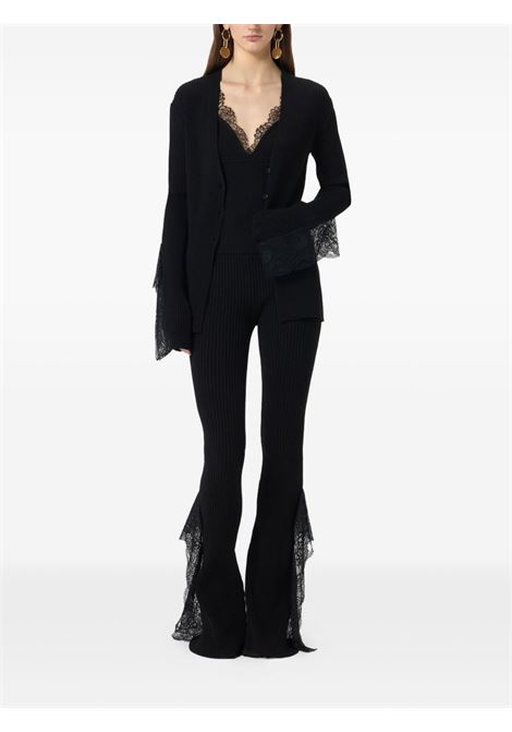 Cardigan a costine nero BLUMARINE | 2M622AN0990