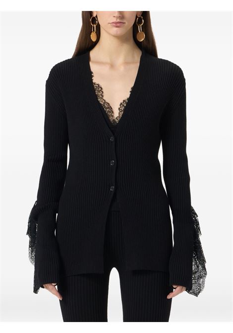 Cardigan a costine nero BLUMARINE | 2M622AN0990