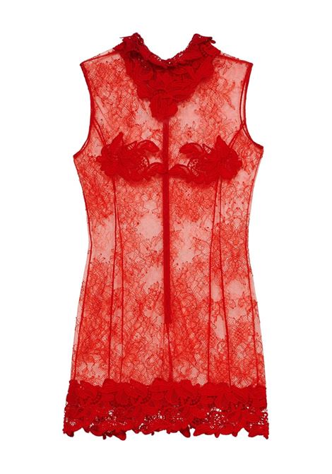 Red lace mini dress BLUMARINE | 4A362AN0313