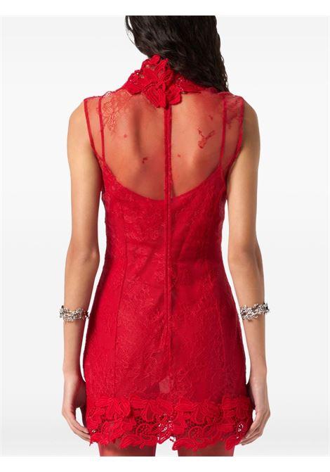 Red lace mini dress BLUMARINE | 4A362AN0313