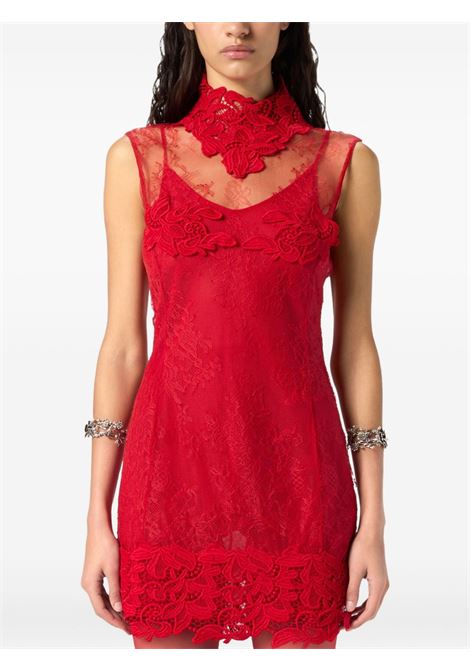 Red lace mini dress BLUMARINE | 4A362AN0313
