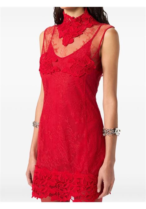 Red lace mini dress BLUMARINE | 4A362AN0313